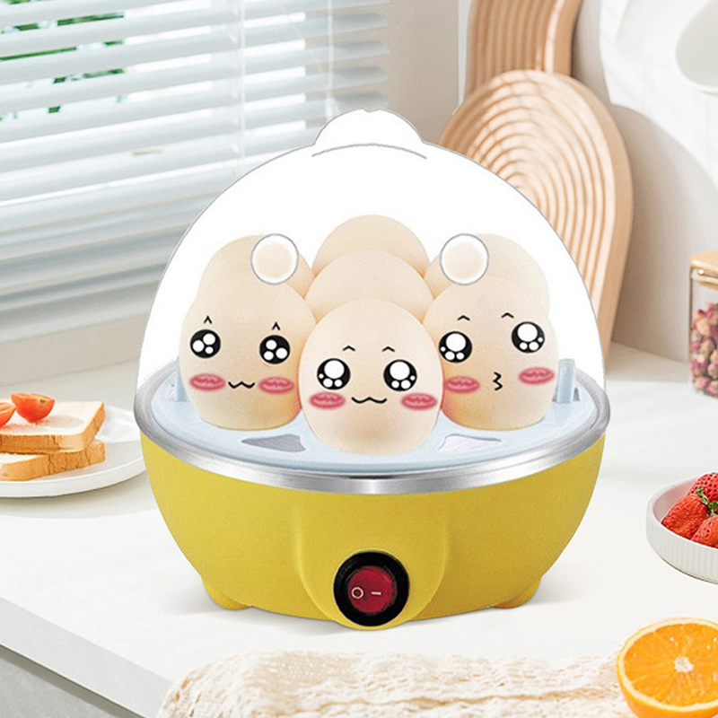 【Trending Now】 Egg Cooker Automatic Power Off Home 7 Eggs Multi-Functional Steamed Egg Custard Boiled Egg Machine Breakfast Artifact.