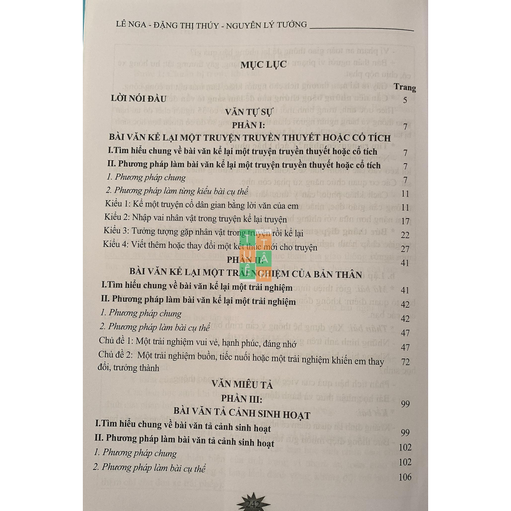 Sách - Hướng dẫn làm các dạng bài văn lớp 6