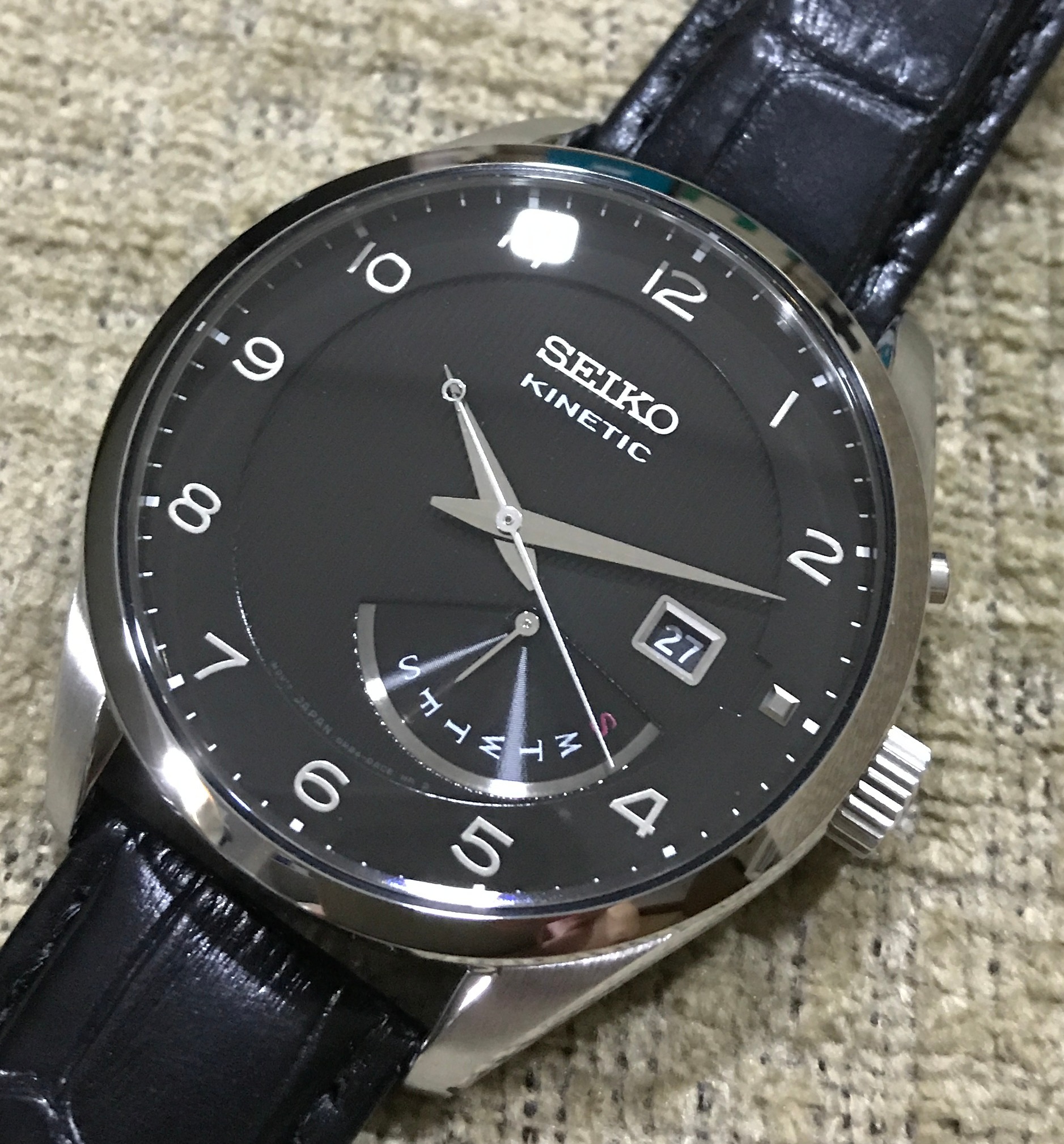 seiko kinetic leather
