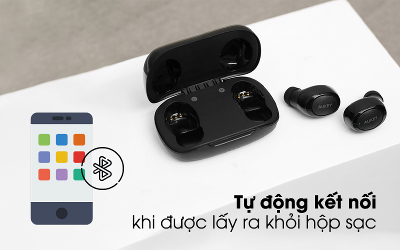 Tai nghe Bluetooth True Wireless Aukey EP-T16S Đen FullBox