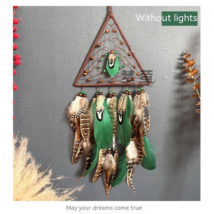 Phong cách Ấn Độ Dream Catch Mesh Trang trí Dream Catcher Chuông gió ins Mori sáng tạo tam giác phòng ngủ tường trang trí