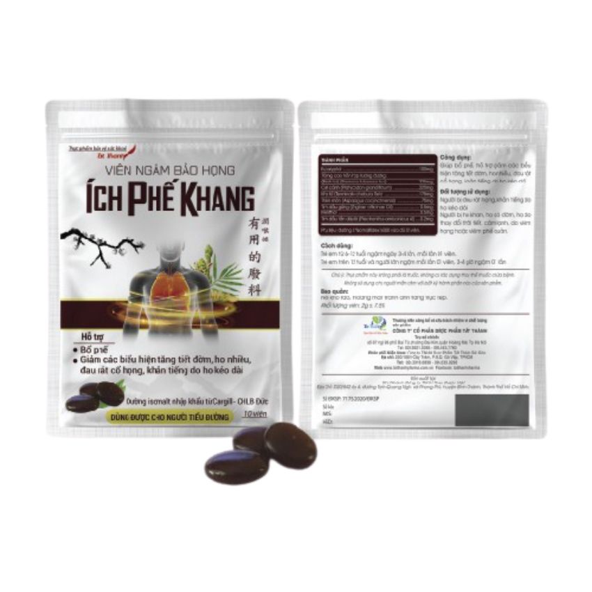 viên kẹo ngậm ÍCH PHẾ KHANG ( dùng được cho người tiểu đường)