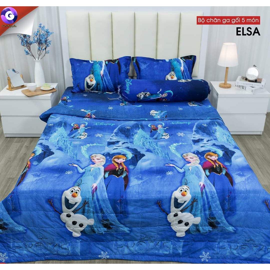 Chăn Ga Gối Cotton Poly Hoạt Hình Siêu Dễ Thương