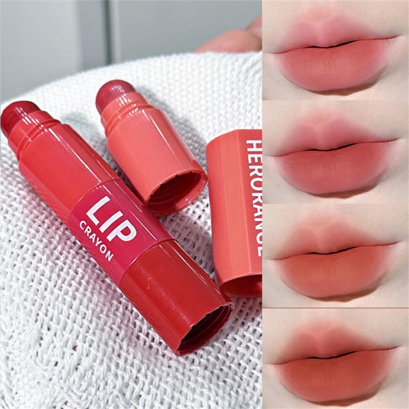 Lipstick Set Lip Gloss 4 Colors In 1 Matte Velvet Lipstick Pen Kit Lipliner Waterproof Lasting Not Fading Lip Makeup Cosmetics. 