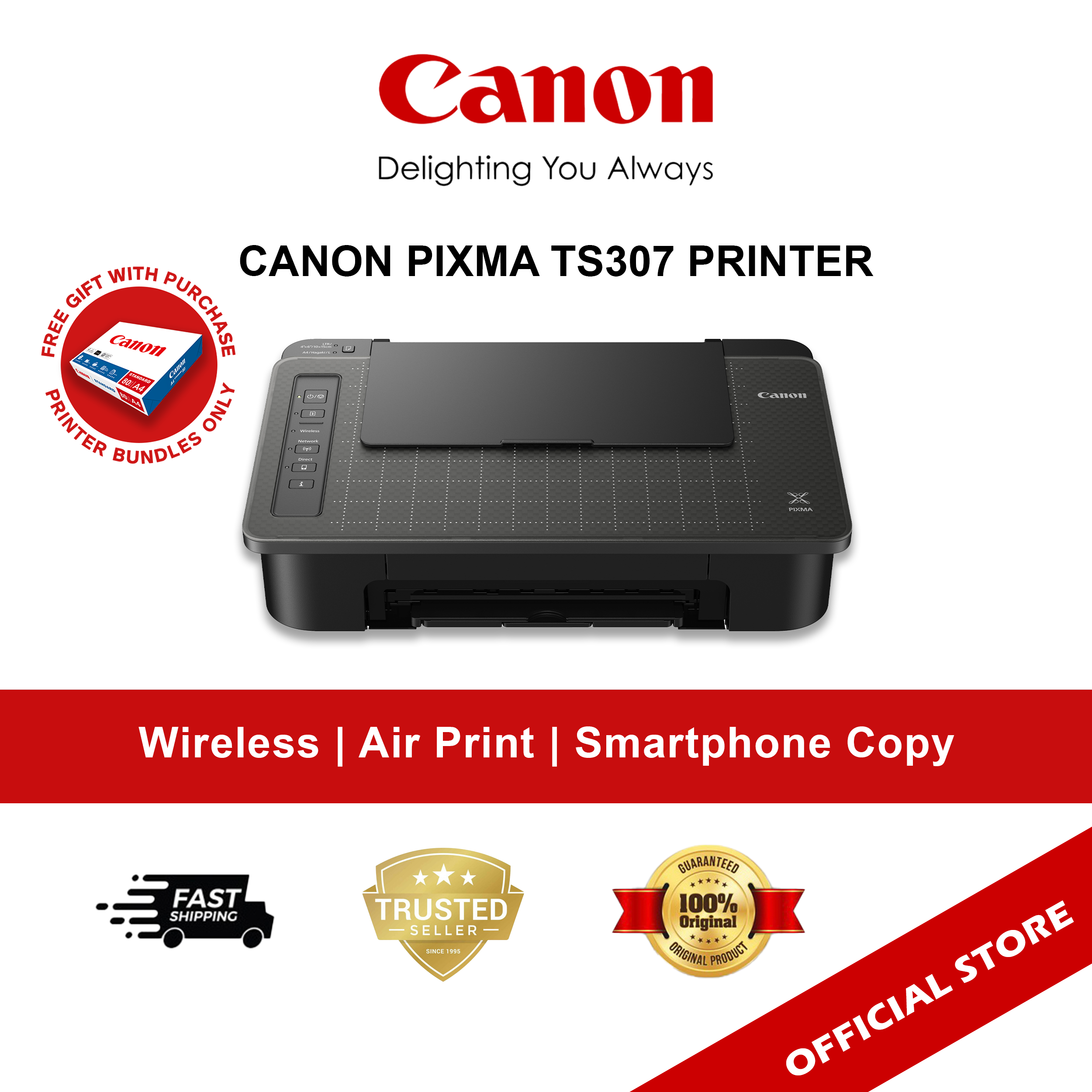 Canon PIXMA TS307 Inkjet Printer Lazada Singapore