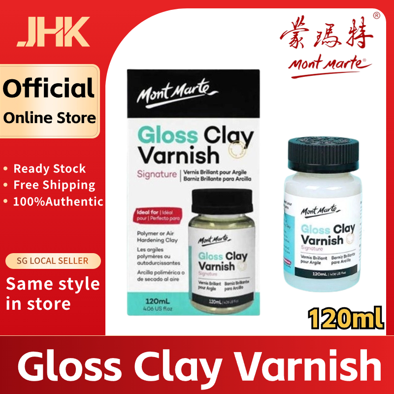Mont Marte Gloss Clay Varnish Signature 120ml (4.06 US fl.oz) Lazada Singapore
