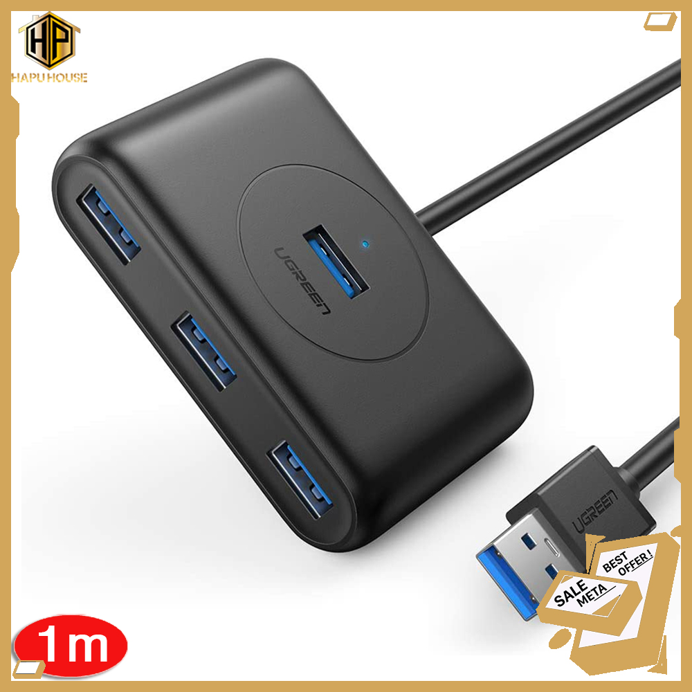 Bộ chia 4 cổng usb 3.0 ugreen 20291 dài 1m - hapuhouse