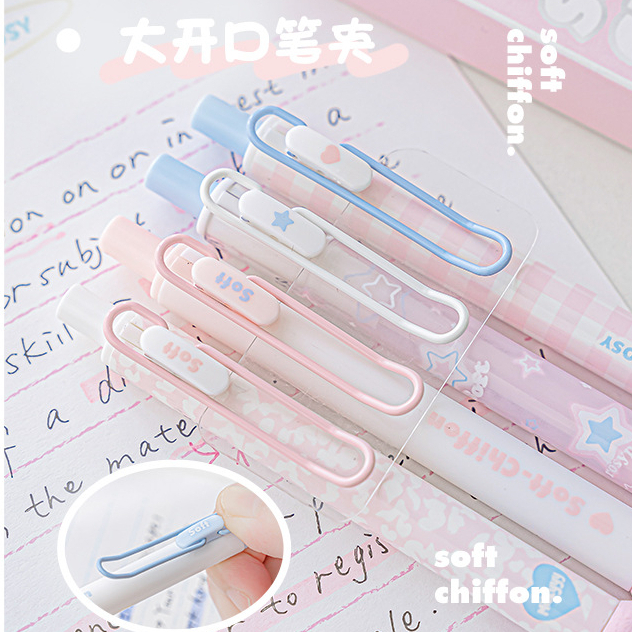 Set 4 bút gel Soft Chiffron Rosy Posy