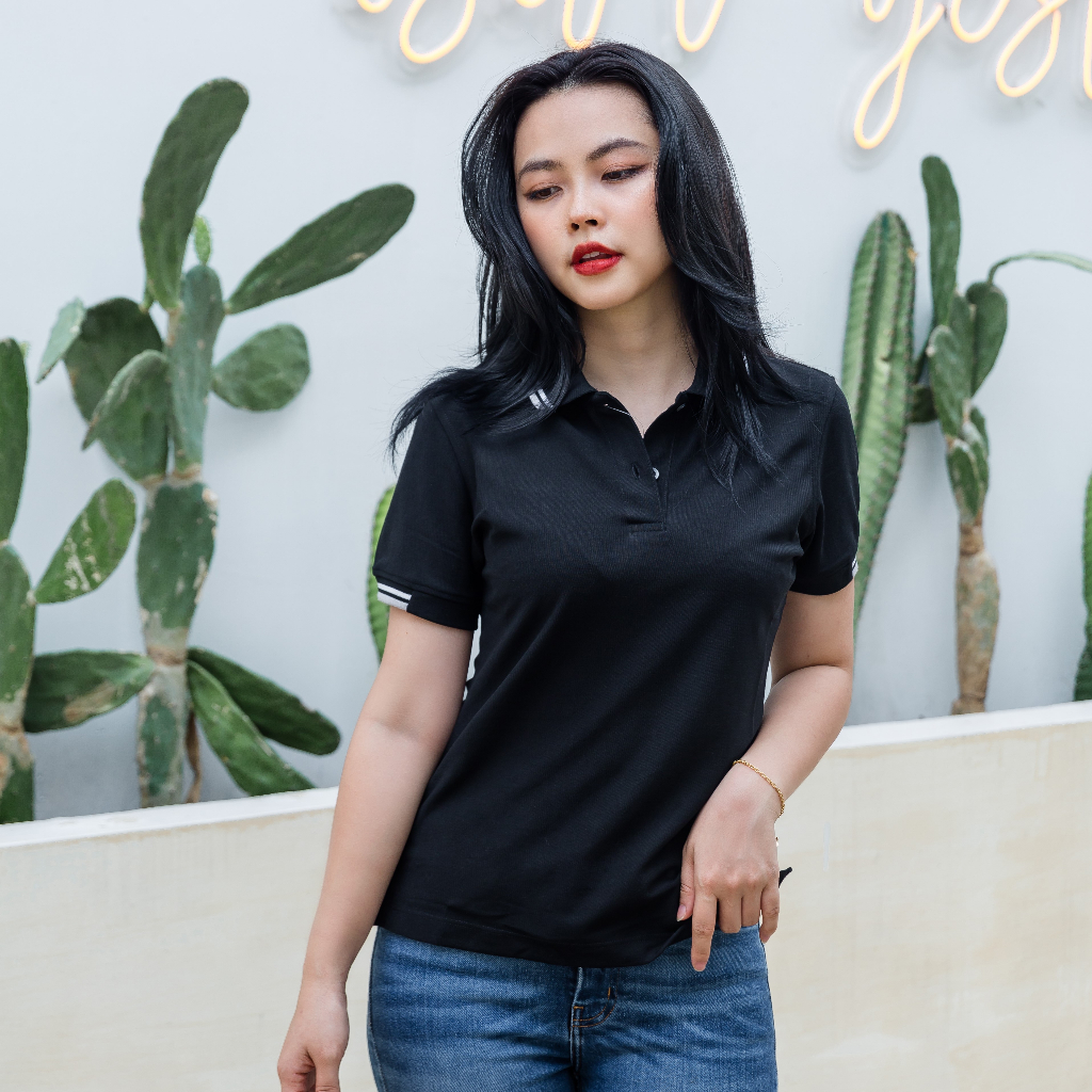 Áo Polo Nữ Poligan Nhập Khẩu thá¡ Lan (Black)