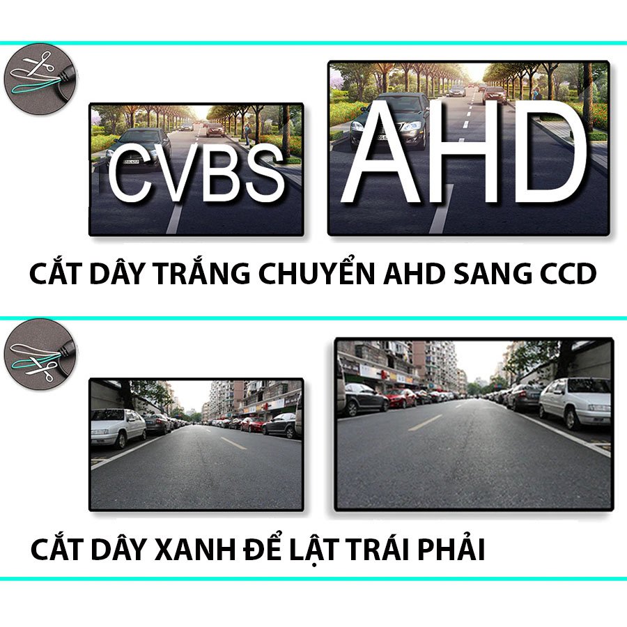 Camera Lùi Ô Tô HQ143 Xicrom Đa Năng AHD/CCD