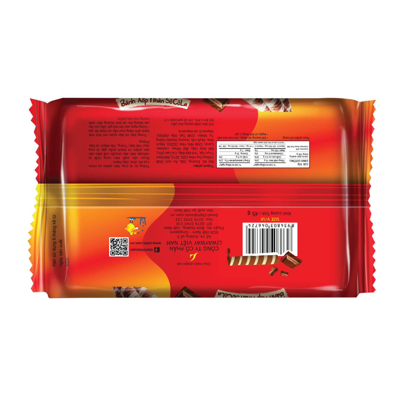 Combo 20 gói Bánh Xốp Vị Chocolate - (120gr/ gói)