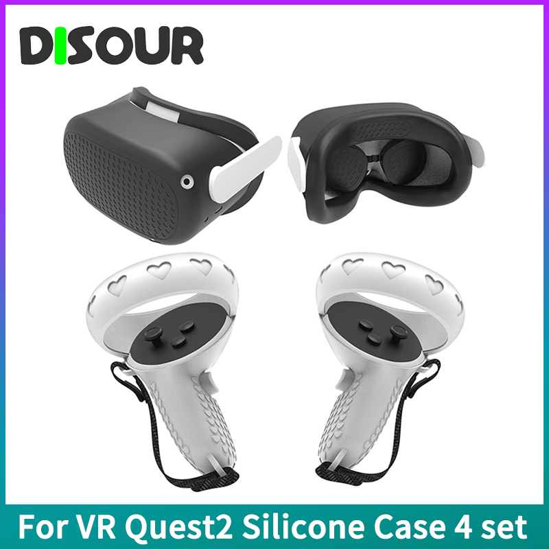 DISOUR Oculus Quest 2 Case VR Touch Controller Shell Lens Handle Grip Protective Cover Set For Oculus Quest 2 VR Accessories