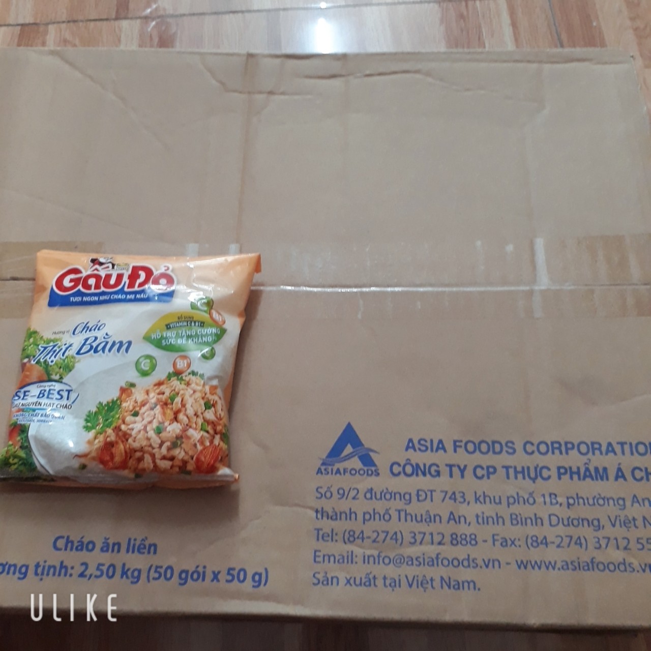Thùng cháo gấu đỏ thịt bằm(gồm 50 gói)