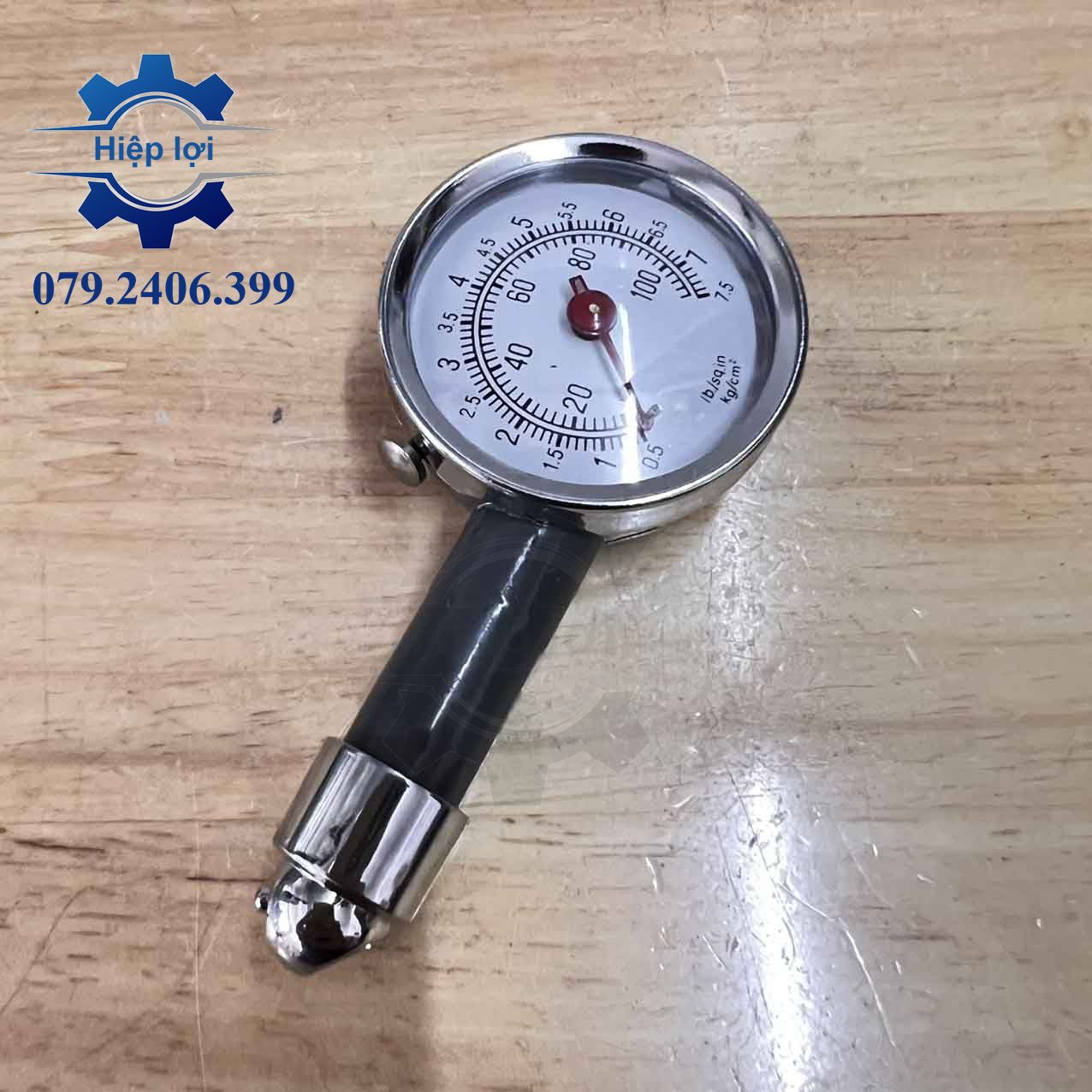 Đồng hồ đo áp suất vỏ bánh xe 7.5kg/cm² - đồng hồ đo áp suất lốp xe máy, xe ô tô