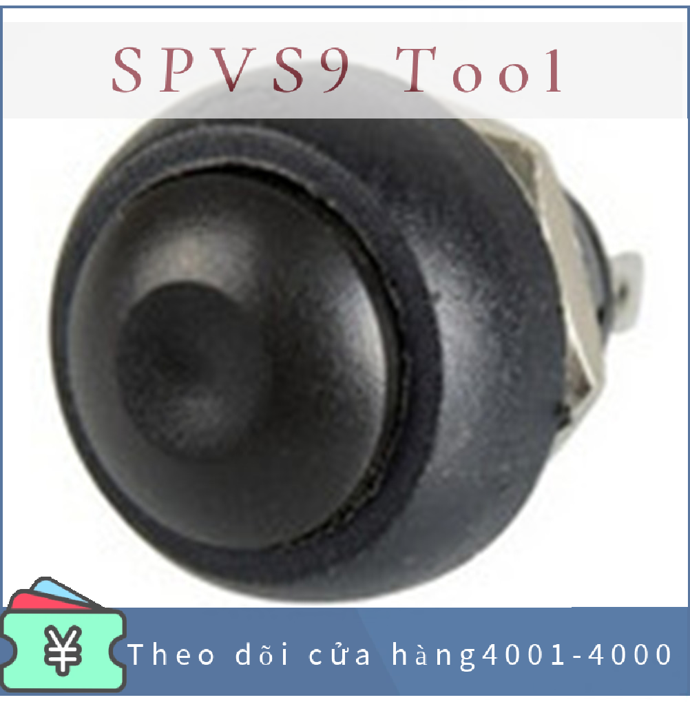 SPVS9 Tool Nút nhấn bật/tắt tạm thời chống nước 12mm đầy màu sắc mới công tắc tròn nhỏ