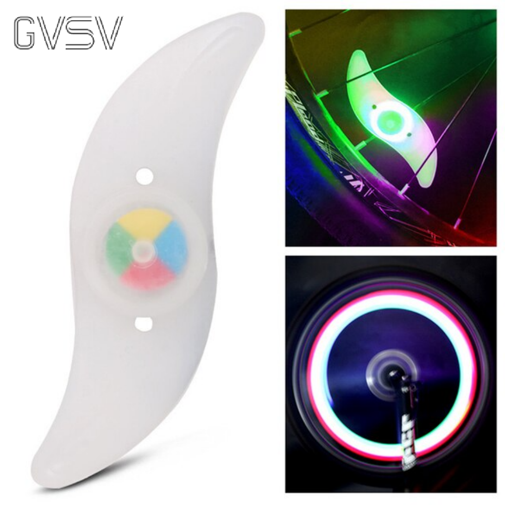GVSV Đèn gắn nan hoa bánh xe đạp bằng nhựa đèn LED cân bằng xe đạp leo núi chống nước