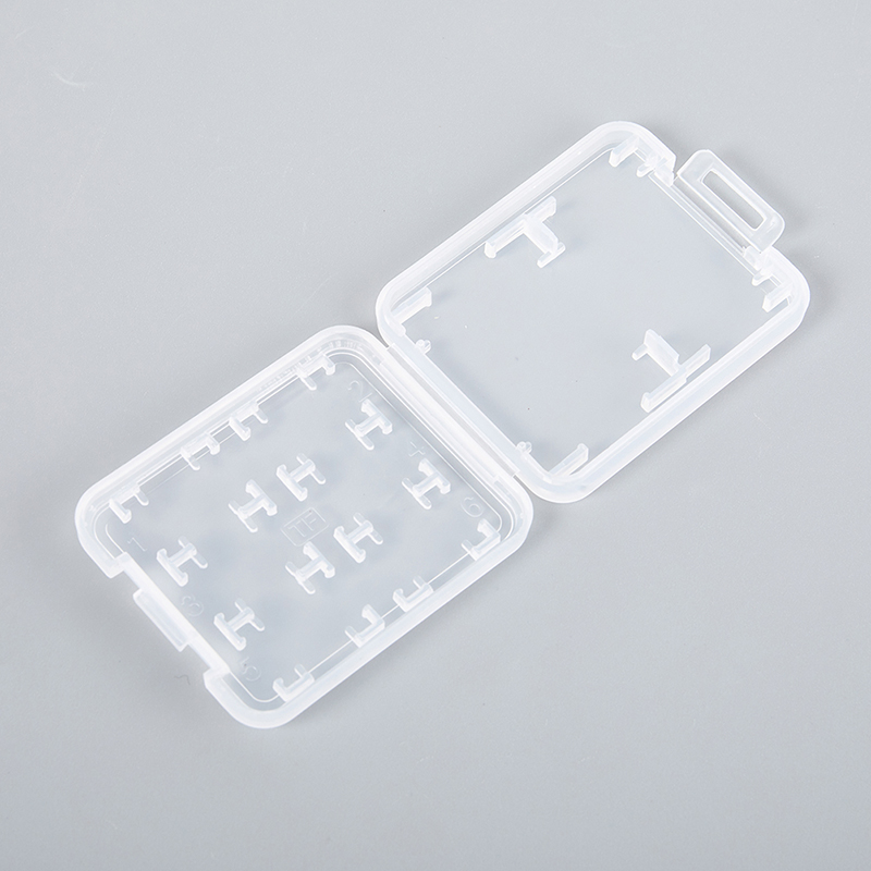 1Pc Transparent Protector Holder Micro Box For SD SDHC TF MS Memory Card Storage Case Plastic Boxes. 
