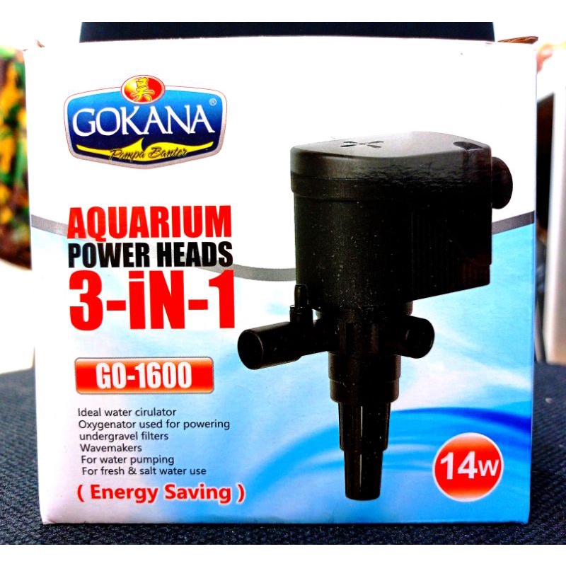 Pompa Aquarium kolam hidroponik GOKANA GO 1600