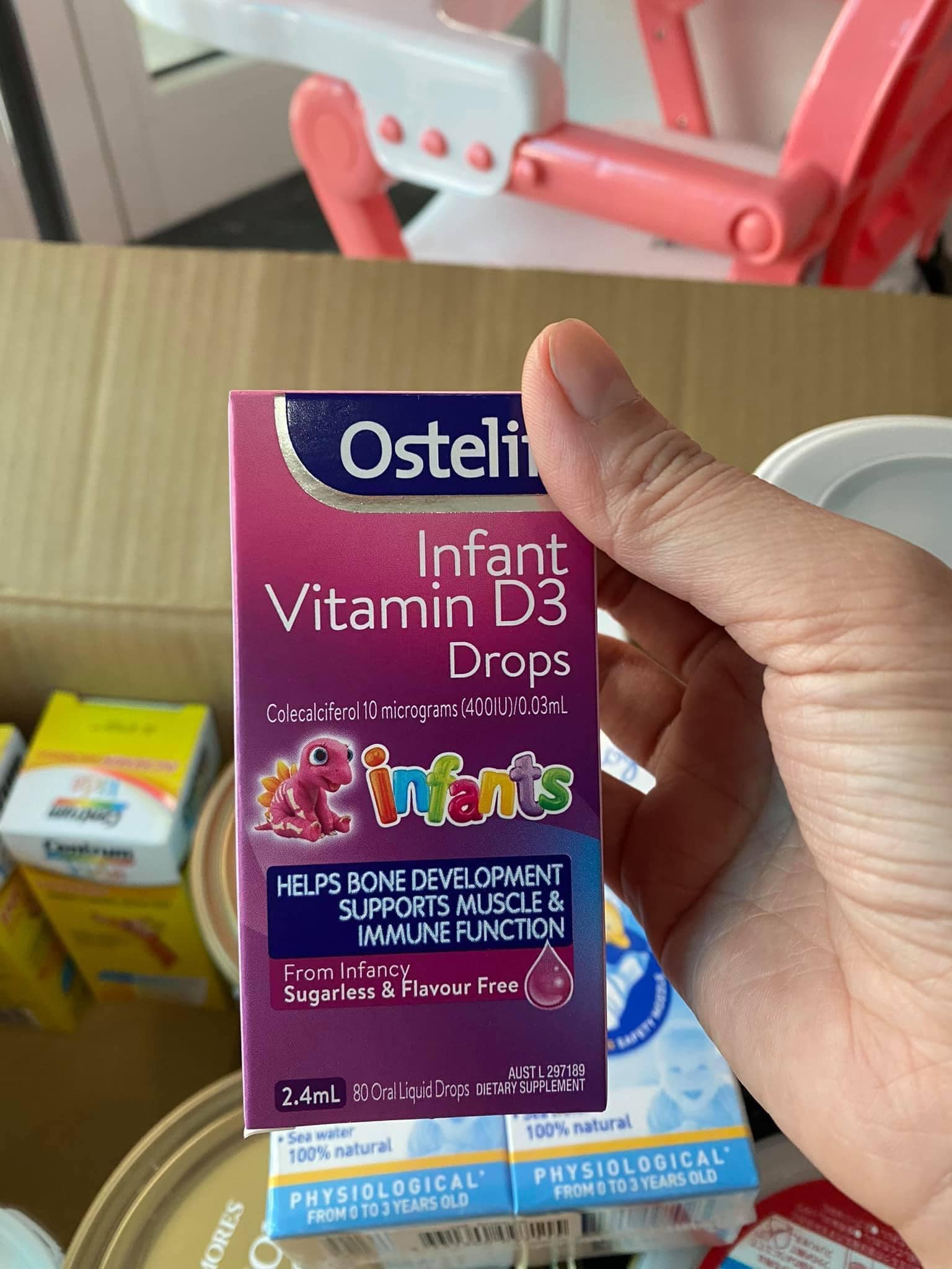 Vitamin Ostelin D3 Drops dạng nhỏ giọt 2.4ml (Hàng chuẩn Úc)