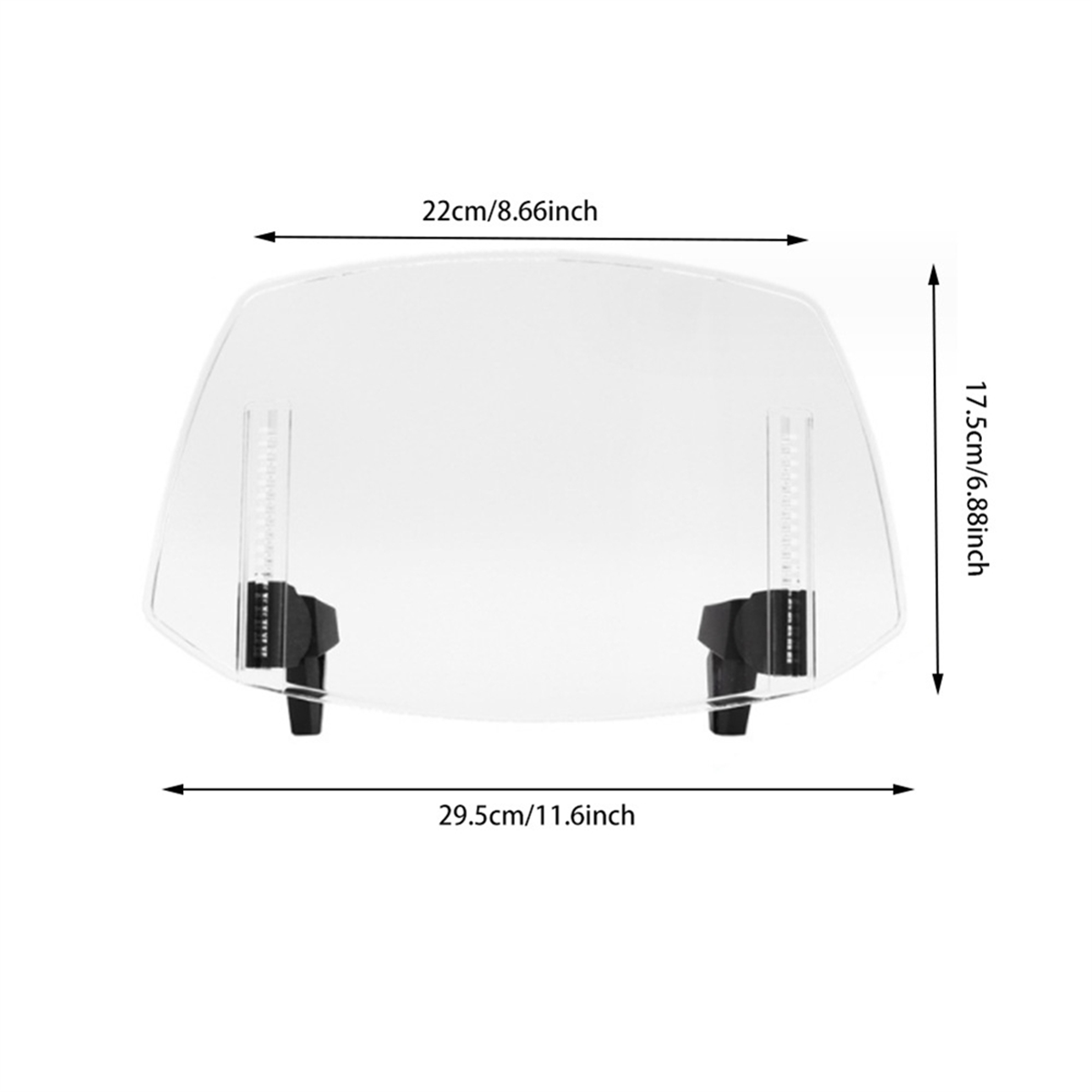 Universal Motorcycle Adjustable Windshield Extension - Fits for (Clear) Parts Accessories