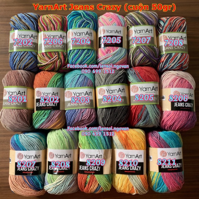 Len YarnArt JEANS CRAZY Thổ Nhĩ Kỳ