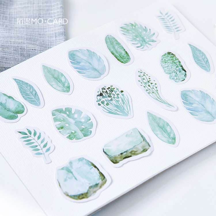 [HCM]Hộp 45 sticker Lá Cây trang trí planner scrapbook