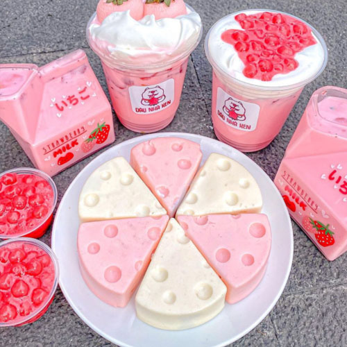 Combo 5 vị Pudding Trứng, Dâu, Khoai Môn, Dưa Lưới, Chocolate (100-500gr)