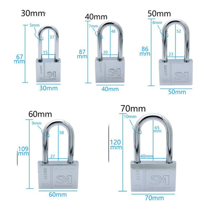 Heavy Duty 70mm Stainless Steel Padlock – Round Disc Lock With Chrome-Plated Shackle, Anti-Theft Security For Outdoor Use