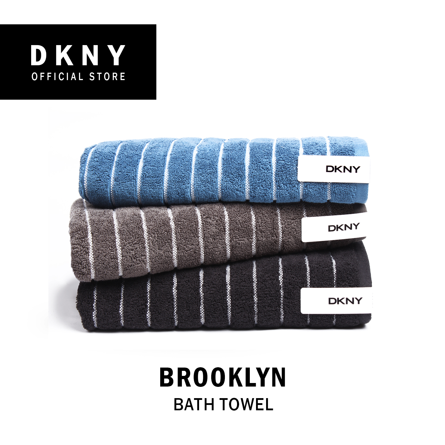 DKNY 100% Cotton Bath Towels & Reviews