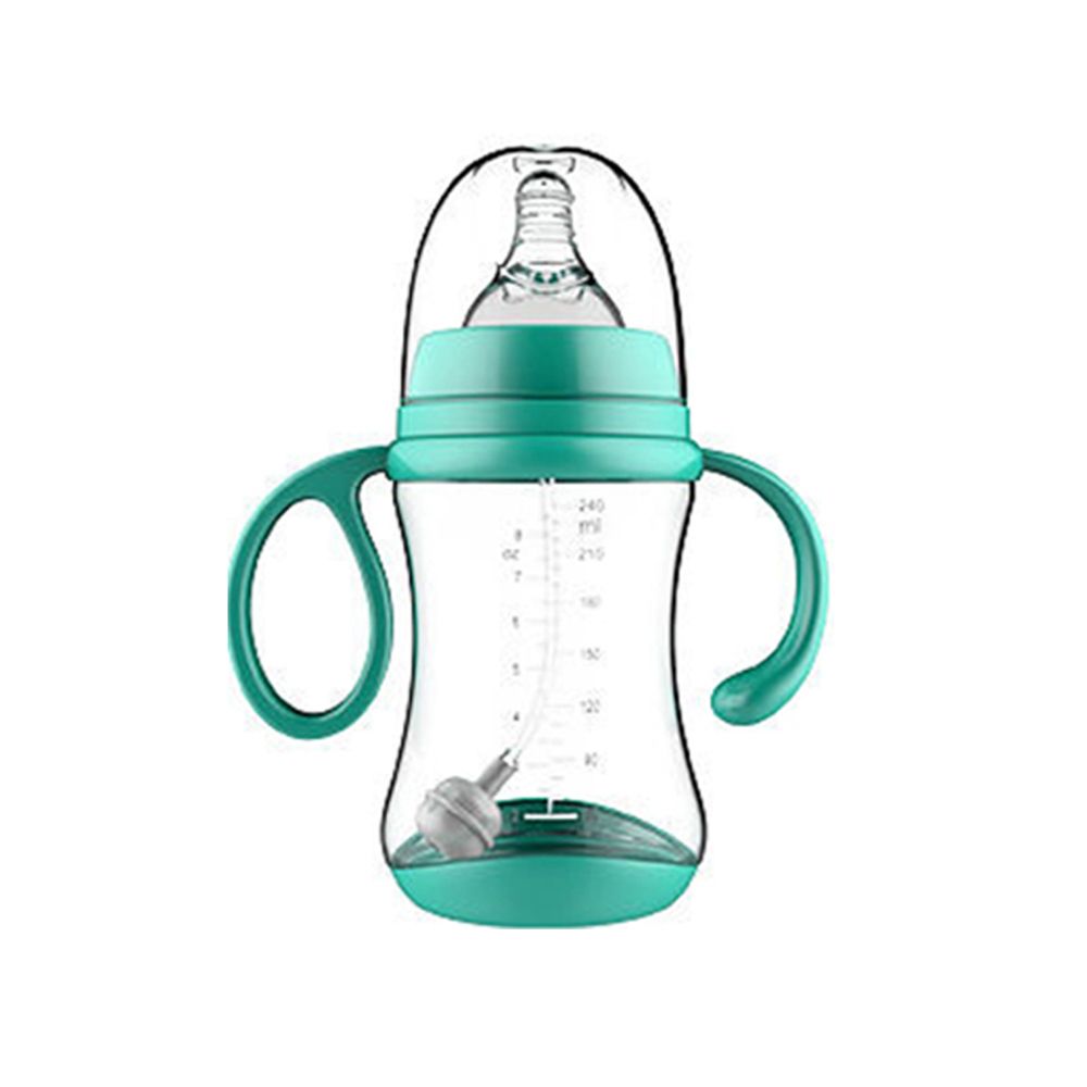 A4QUT Portable Safe Newborn Feeder Wide-Caliber SIlicone Baby Feeding Baby Bottle with Grip Milk Bottles Bottle Nursing Care