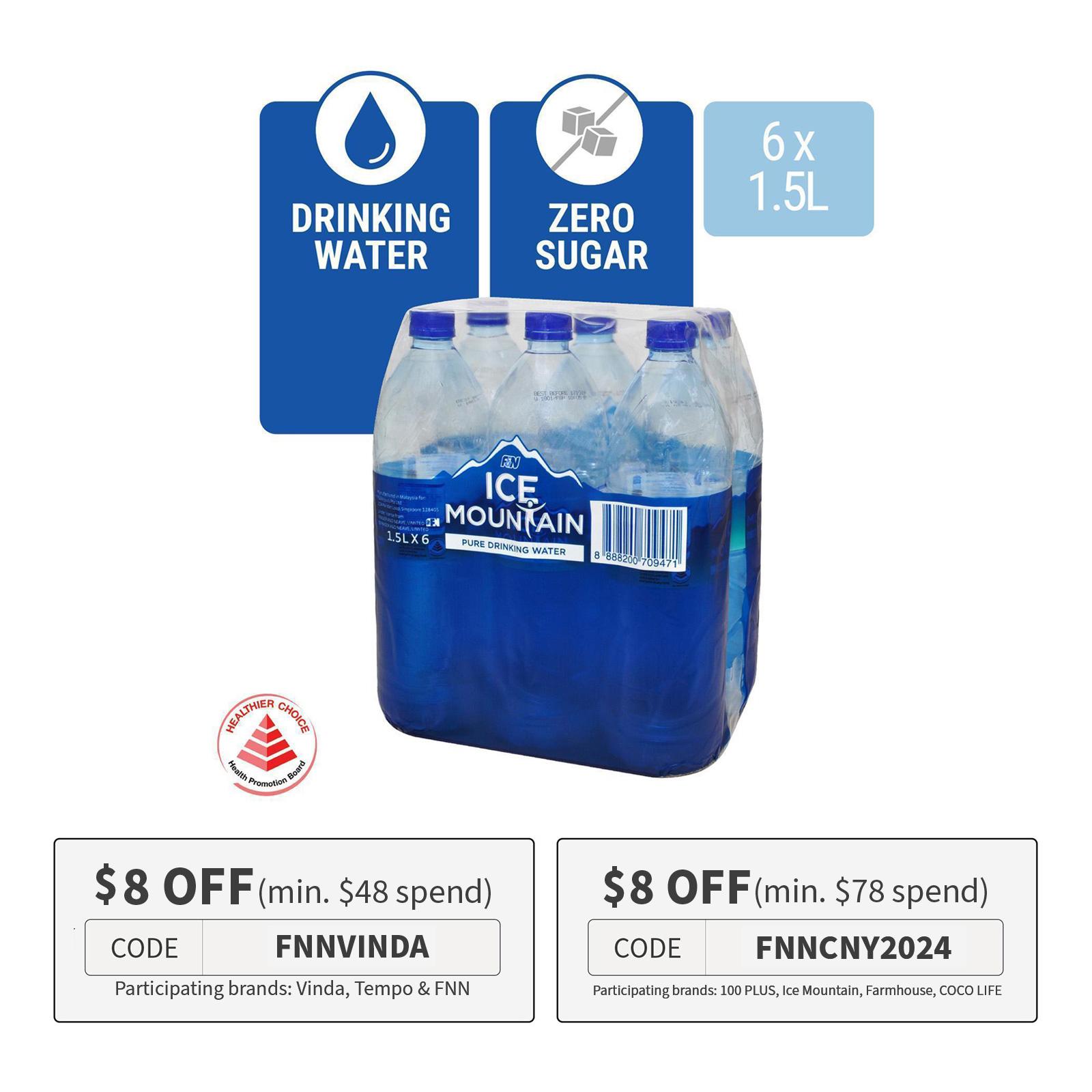 Ice Mountain Drinking Water 1.5L x 6 Lazada Singapore