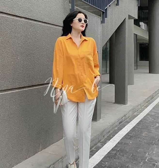 Áo sơ mi nữ thời trang đũi mềm cực hot.