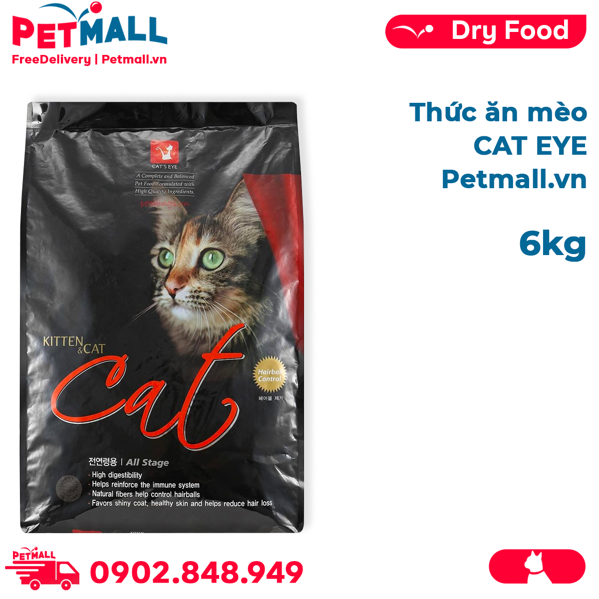 Thức ăn mèo CAT EYE 6kg - Petmall thumbnail