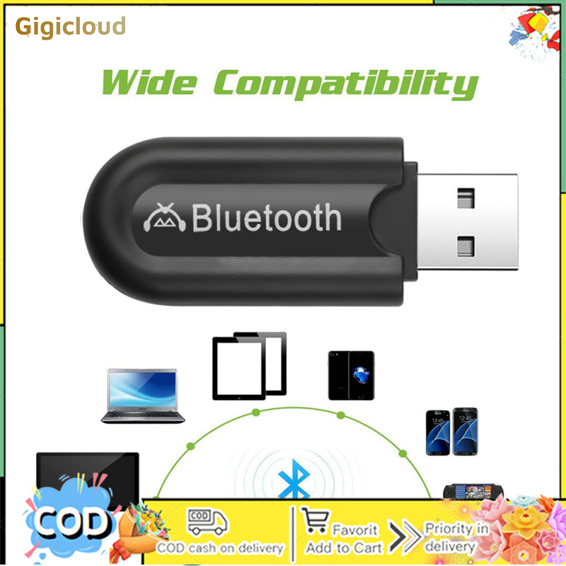 Car USB Bluetooth-compatible Adapter Audio Music Transmitter Receiver 3.5mm Aux For For Tv Pc Headphones