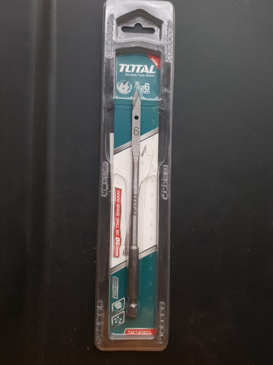 Mũi khoan gỗ đầu dẹp total tac160601