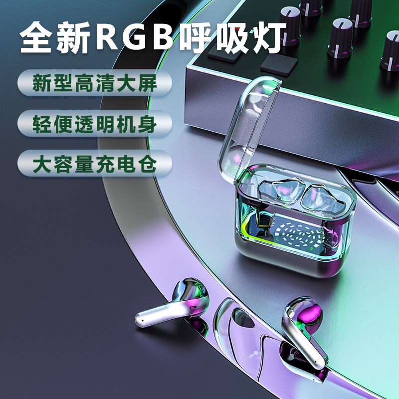 Whoever Transparent 【Whoever uses it, it】New Transparent Gaming Headset Wireless Semi-In ...