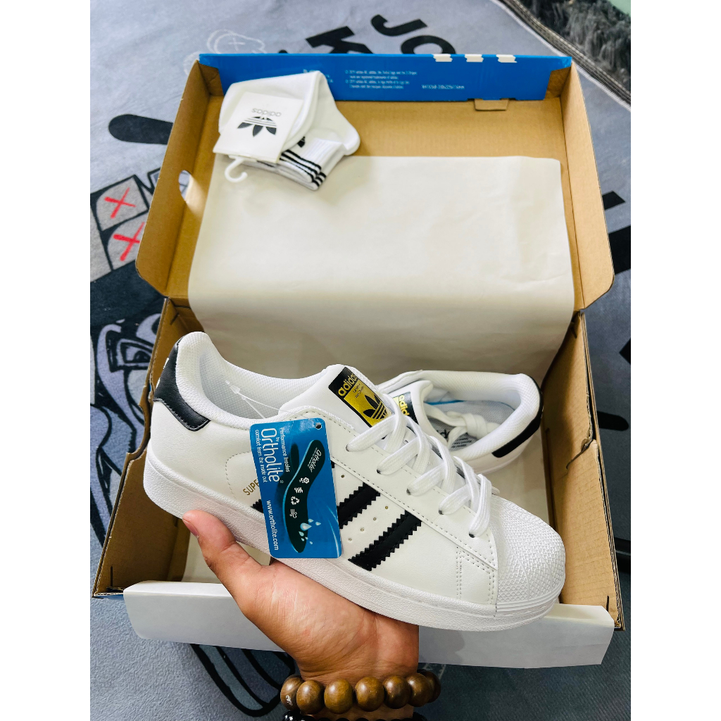 Giày Super Star White Black Cao Cấp