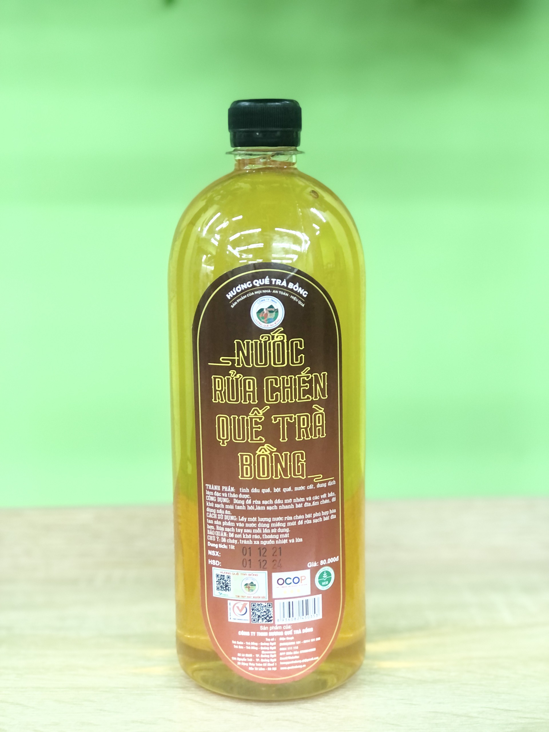 Nước Rửa Chén Quế Trà Bồng 1000ml - OCOP 3 sao