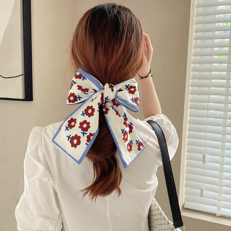 Dây Buộc Tóc Ruy Băng Dài Bằng Lụa Satin Thời Trang