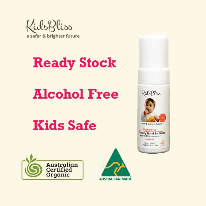 Kids Alcohol Free Foaming Hand Sanitiser - Alcohol Free | KidsBliss | Organic