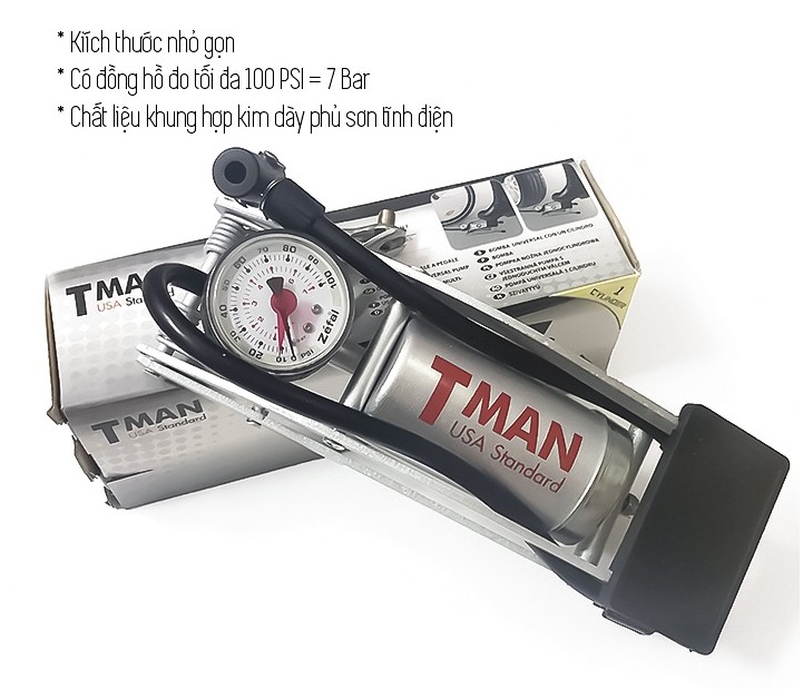 Bơm Đạp Chân Xe Máy vs Xe Đạp Cao Cấp USA ( Bơm Hơi Cho Xe Máy Cực Khỏe )