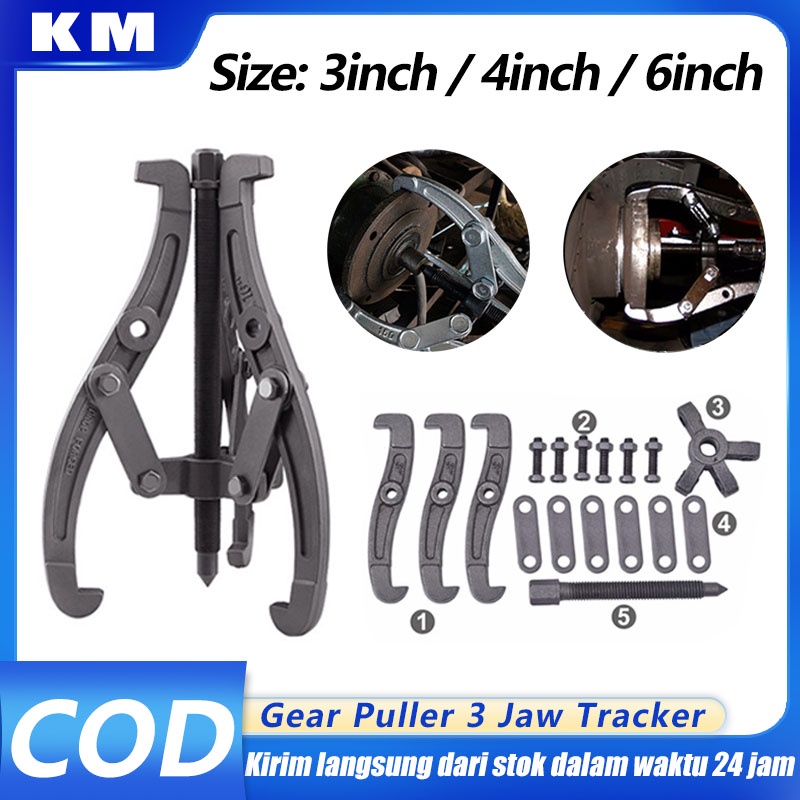 3 Jaw Bearing Puller Treker 3 Kaki 6/4/3 Inch Gear Puller 3 Jaw Tracker