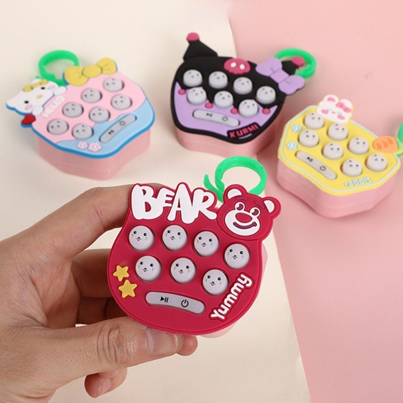 Sanrio Móc Khóa Trò Chơi Điện Tử mini whack-a-mole melody pop it