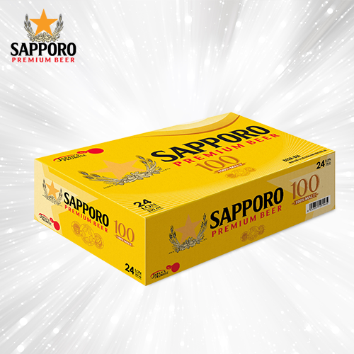 Combo 02 thùng Sapporo Premium100 - 24 lon 330ml 3.5% cồn