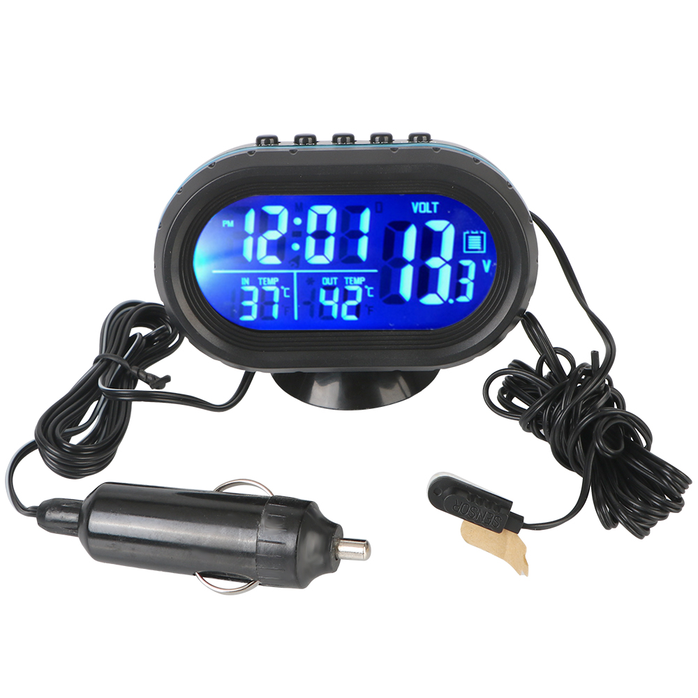 12v Auto Clock 【New】12V Car Clock Digital LCD Voltmeter Thermometer Auto Test ...