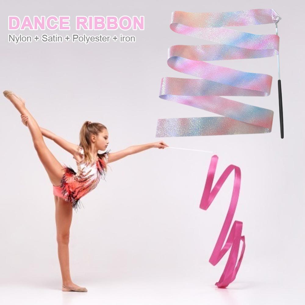 Glittering Gymnastics Ballet Dance Ribbon Kids Toys Sports Training