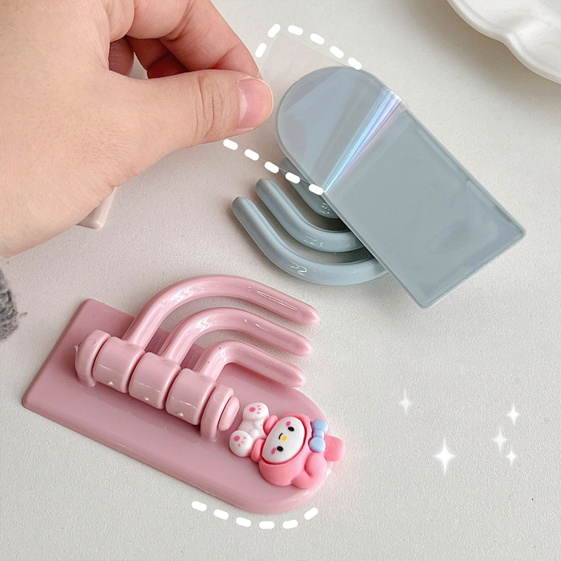 Punch-free hook cute seamless three-hook wall strong paste door dormitory self-adhesive sticky hook rotating wall