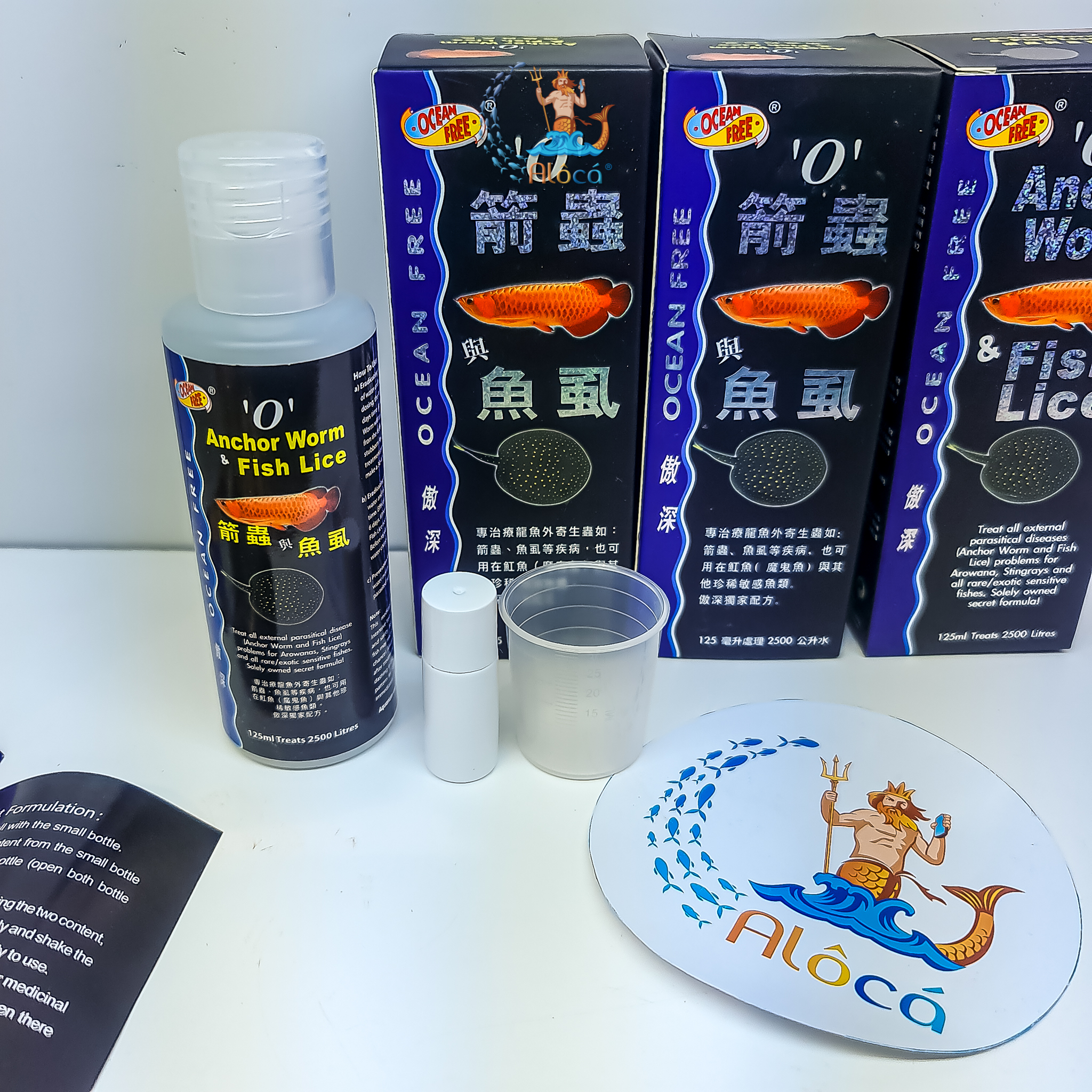 Chai số 0 Ocean Free diệt trùng mỏ neo cho cá Rồng, cá Sam.
