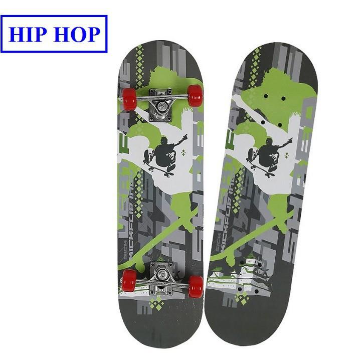 ◆ ván trượt thể thao trẻ em siêu đẳng cao cấp skate board long board giá rẻ 8 lớp gỗ bánh xe led