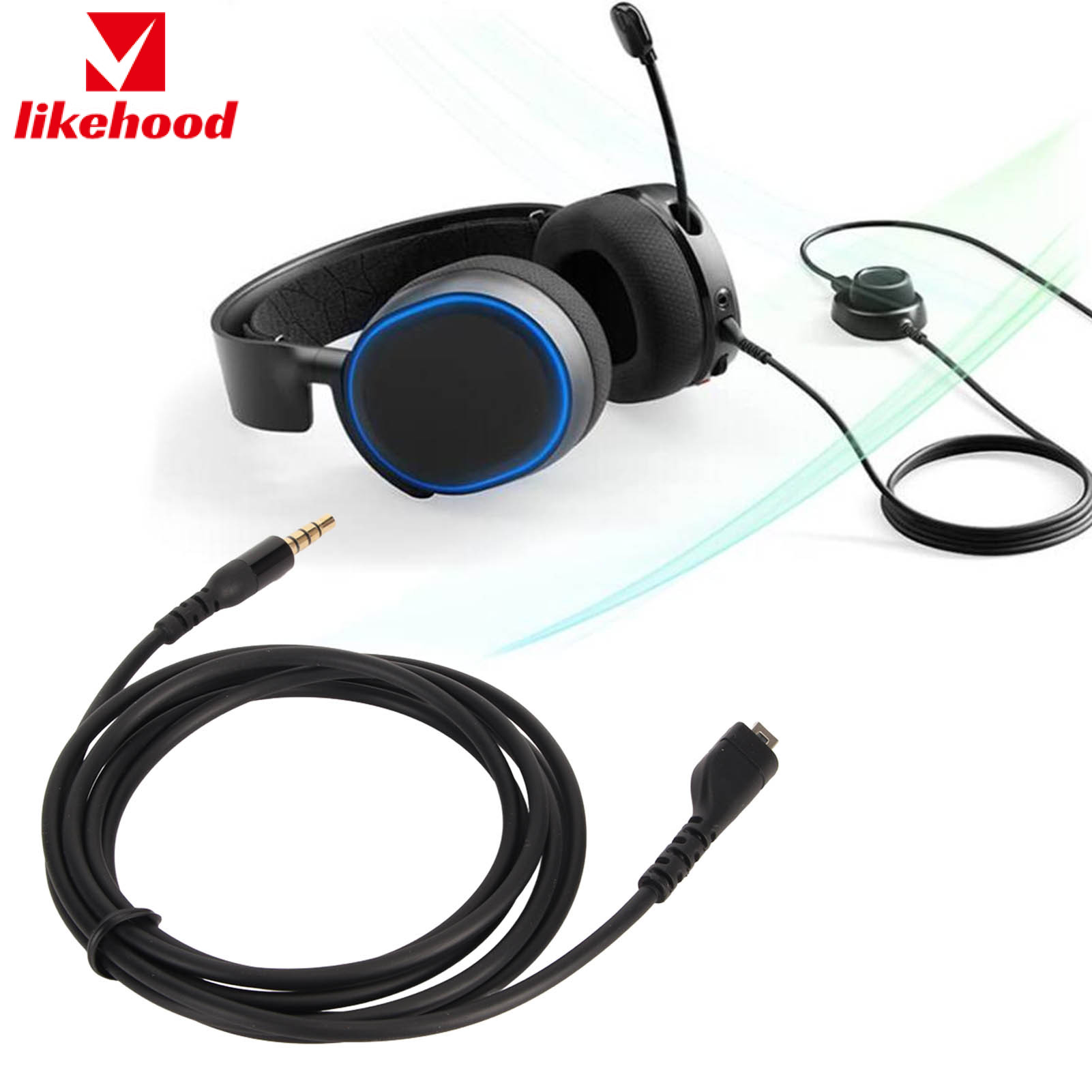 Headphone Sound Cable Replacement Compatible For SteelSeries Arctis 3 Arctis 5 Arctis 7 Arctis Pro Arctis Prime 4.9ft
